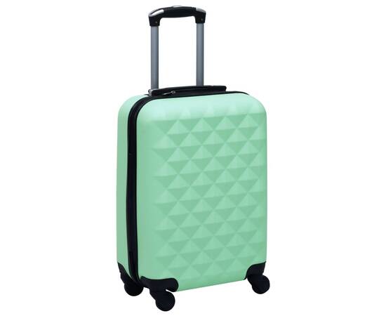 Set de valize cu carcasă rigidă, 2 piese, verde mentă, abs, 7 image