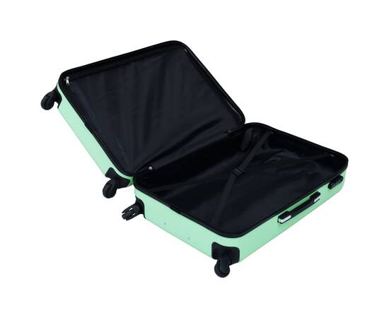 Set de valize cu carcasă rigidă, 2 piese, verde mentă, abs, 10 image
