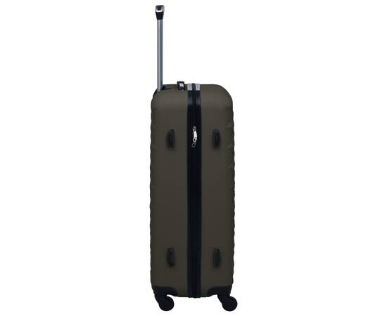 Set de valize cu carcasă rigidă, 3 piese, antracit, abs, 4 image