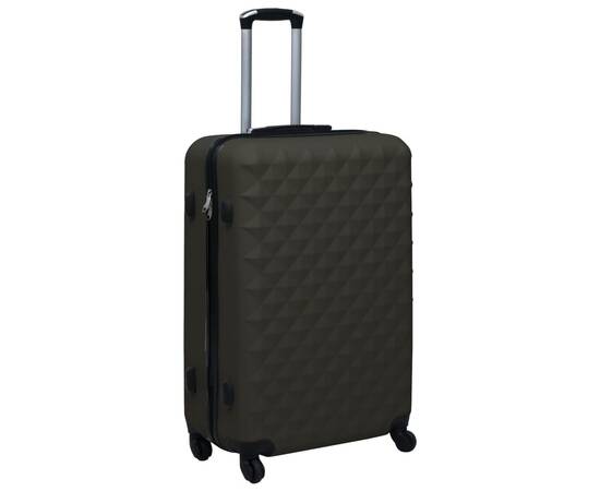 Set de valize cu carcasă rigidă, 3 piese, antracit, abs, 2 image