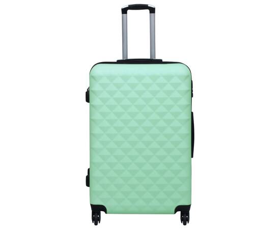 Set de valize cu carcasă rigidă, 3 piese, verde mentă, abs, 2 image