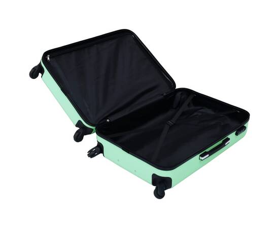 Set de valize cu carcasă rigidă, 3 piese, verde mentă, abs, 6 image