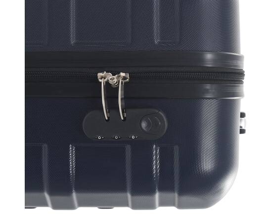 Set valiză carcasă rigidă, 2 buc., bleumarin, abs, 9 image