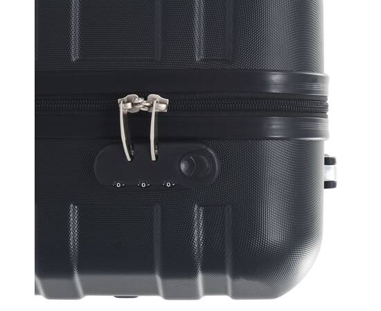 Set valiză carcasă rigidă, 2 buc., negru, abs, 9 image