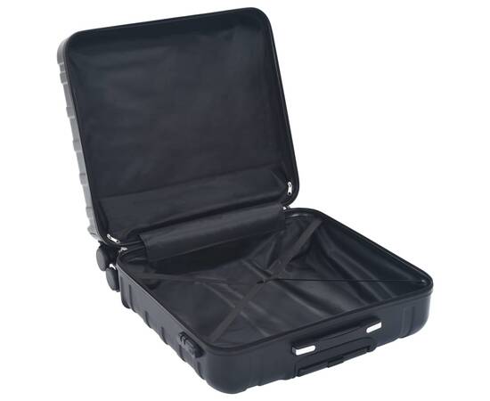 Set valiză carcasă rigidă, 2 buc., negru, abs, 7 image