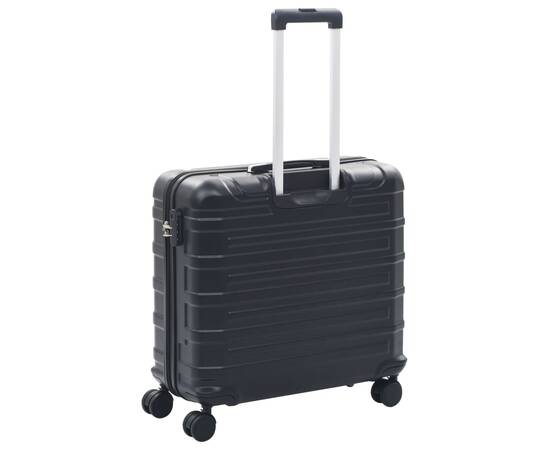 Set valiză carcasă rigidă, 2 buc., negru, abs, 5 image