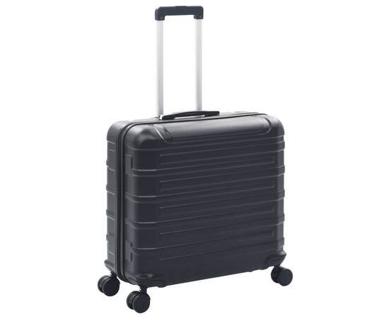 Set valiză carcasă rigidă, 2 buc., negru, abs, 3 image