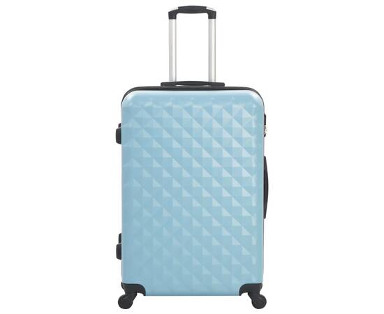 Set valiză carcasă rigidă, 3 buc., albastru, abs, 3 image