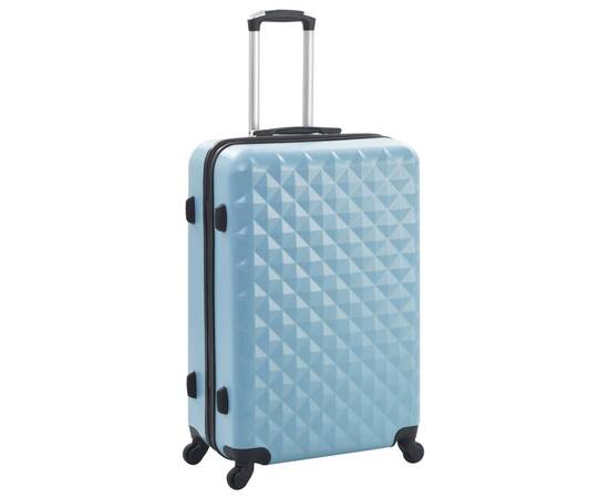 Set valiză carcasă rigidă, 3 buc., albastru, abs, 2 image