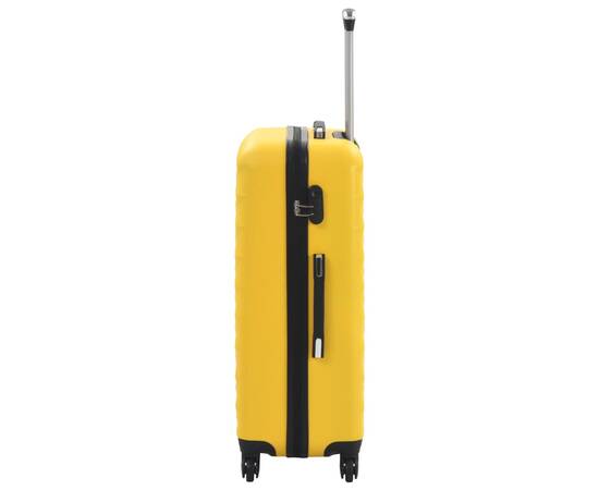 Set valiză carcasă rigidă, 3 buc., galben, abs, 5 image
