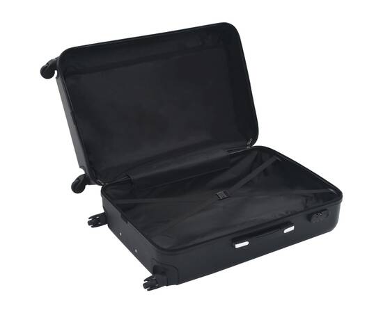 Set valiză carcasă rigidă, 3 buc., negru, abs, 6 image
