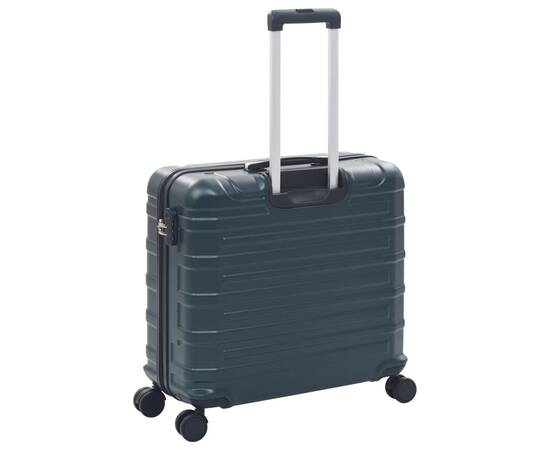 Set valize carcasă rigidă, 2 buc., verde, abs, 5 image