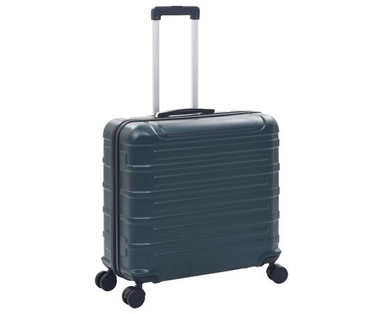 Set valize carcasă rigidă, 2 buc., verde, abs, 3 image