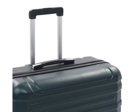Set valize carcasă rigidă, 2 buc., verde, abs, 8 image