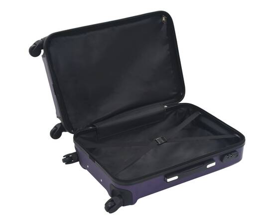 Set valize carcasă rigidă, 3 buc., mov, abs, 6 image