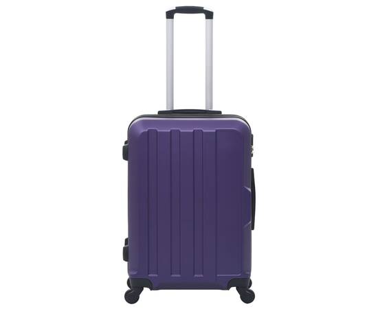 Set valize carcasă rigidă, 3 buc., mov, abs, 3 image