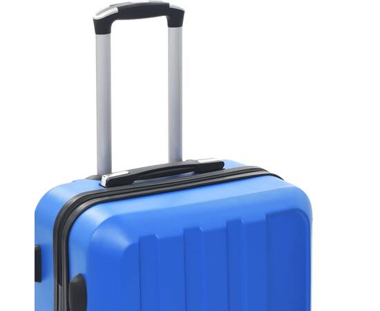 Set valize cu carcasă rigidă, 3 buc., albastru, abs, 7 image