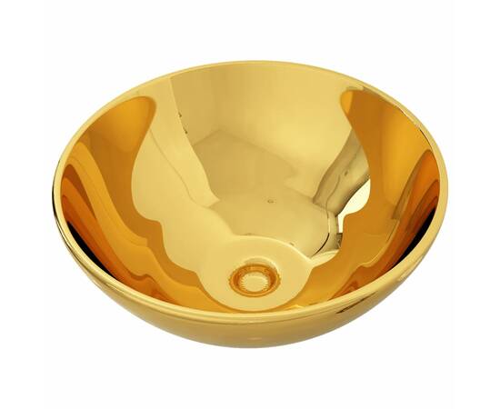 Chiuvetă, auriu, 32,5 x 14 cm, ceramică, 2 image