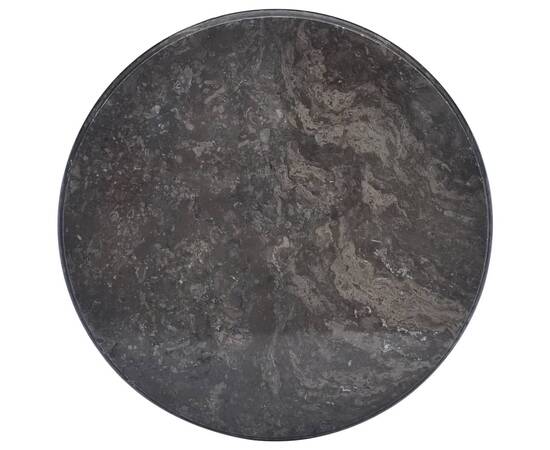 Blat de masă, negru, Ø50x2,5 cm, marmură