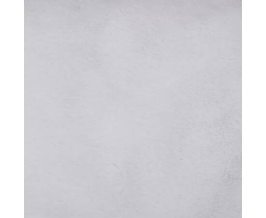 Pat pentru câini, maro și alb, 65x50x20 cm, lână aspect in, 3 image