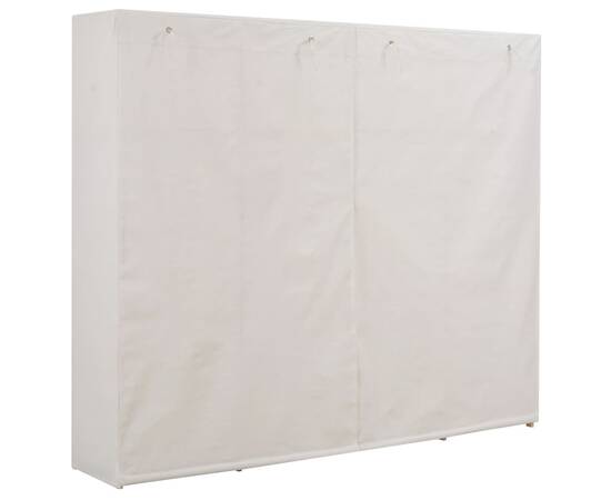 Șifonier, alb, 200 x 40 x 170 cm, material textil, 3 image