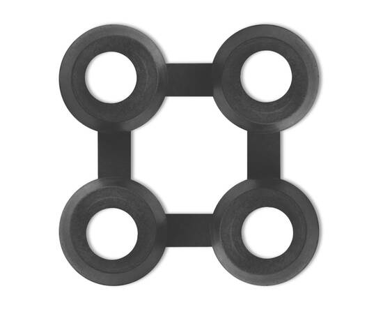 Conectori covoraș, 10 buc., negru, cauciuc, 3 image