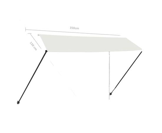 Copertină retractabilă cu led, crem, 350 x 150 cm, 9 image