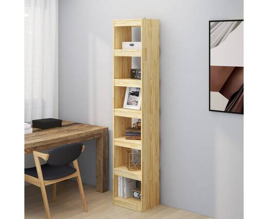 Bibliotecă/separator cameră, 40x30x199 cm, lemn masiv de pin