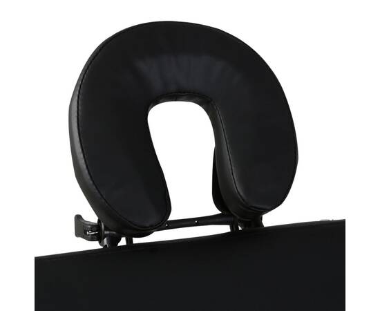 Masă de masaj pliabilă 2 părți cadru din lemn negru, 3 image