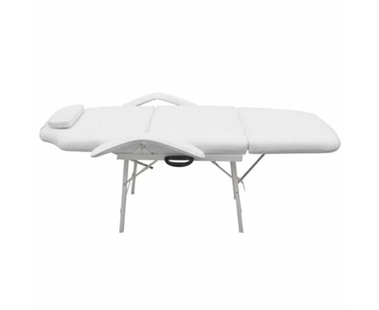 Scaun/pat pentru masaj/cosmetica reglabil alb, 4 image