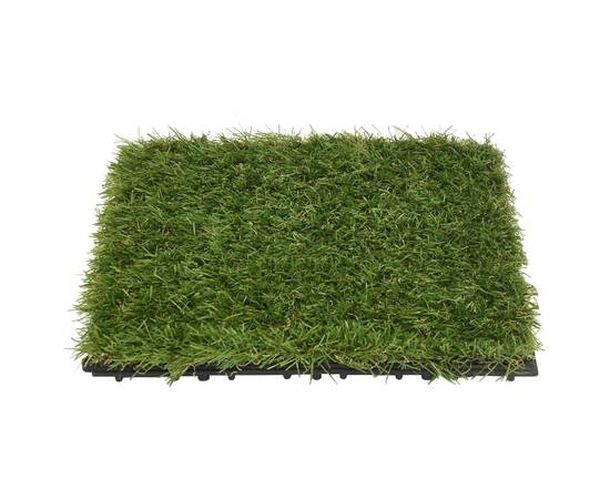 Plăci de iarbă artificială, 11 buc, verde, 30x30 cm, 5 image
