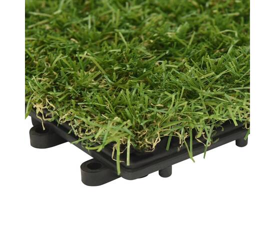 Plăci de iarbă artificială, 11 buc, verde, 30x30 cm, 8 image