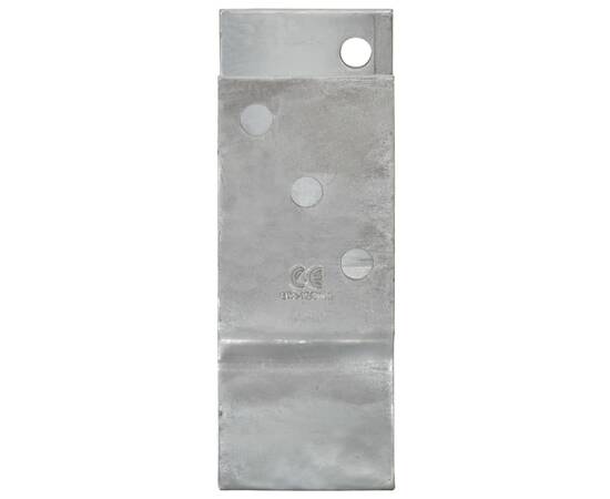 Ancore de gard, 6 buc., argintiu, 10x6x15 cm, oțel galvanizat, 4 image