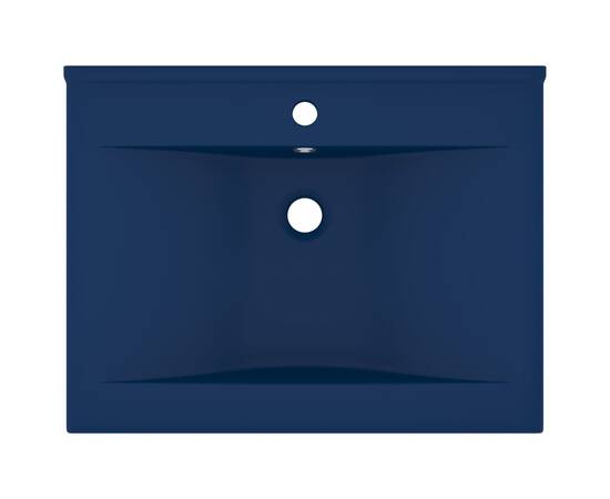 Chiuvetă baie lux orificiu robinet albastru 60x46 cm ceramică, 3 image