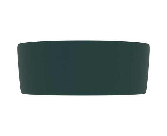 Chiuvetă baie lux verde închis mat 40x15 cm ceramică rotund, 4 image