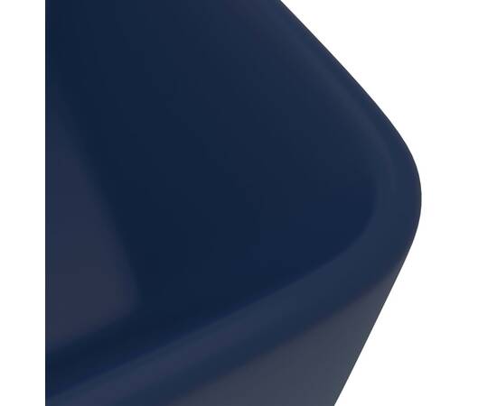 Chiuvetă de baie lux, albasru închis mat, 41x30x12 cm, ceramică, 5 image
