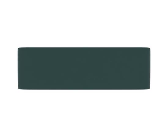 Chiuvetă de baie lux, verde închis mat, 41x30x12 cm, ceramică, 4 image