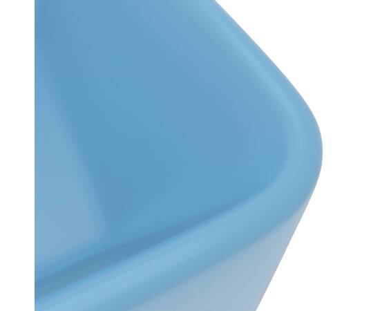 Chiuvetă de baie lux albastru deschis mat 41x30x12 cm ceramică, 5 image