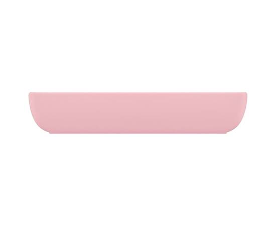 Chiuvetă dreptunghiulară de lux, roz mat, 71 x 38 cm, ceramică, 4 image