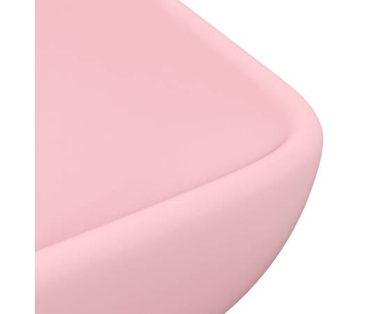 Chiuvetă dreptunghiulară de lux, roz mat, 71 x 38 cm, ceramică, 5 image