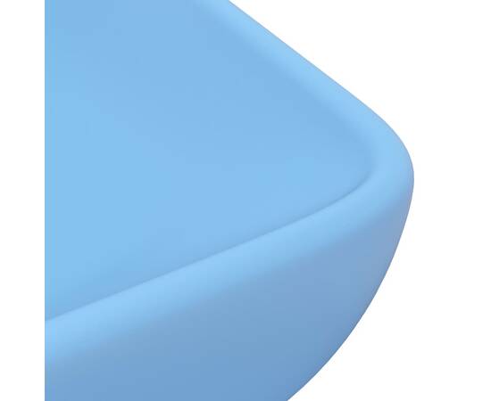 Chiuvetă dreptunghiulară lux, bleu mat, 71 x 38 cm, ceramică, 5 image