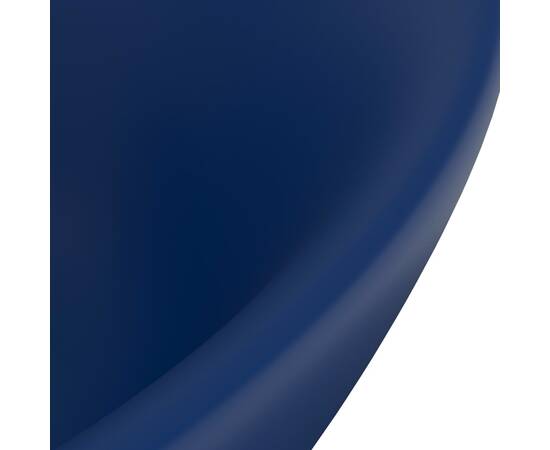 Chiuvetă lux preaplin albastru mat 58,5x39 cm ceramică oval, 5 image