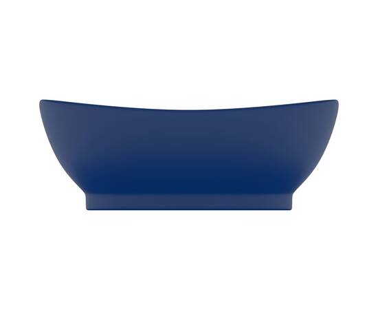 Chiuvetă lux preaplin albastru mat 58,5x39 cm ceramică oval, 3 image