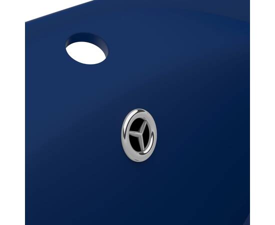 Chiuvetă lux preaplin albastru mat 58,5x39 cm ceramică oval, 6 image