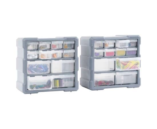 Organizatoare cu 12 sertare, 2 buc., 26,5 x 16 x 26 cm, 3 image