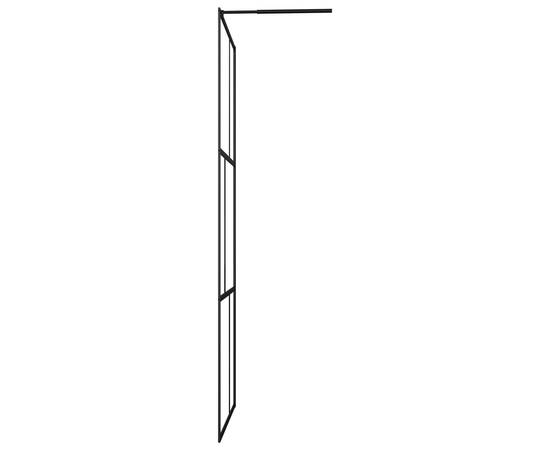 Paravan de duș walk-in, negru, 100x195 cm, sticlă securizată, 4 image
