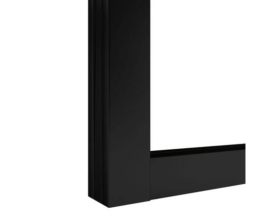 Ușă glisantă, negru, 76x205 cm, aluminiu și sticlă esg, 6 image