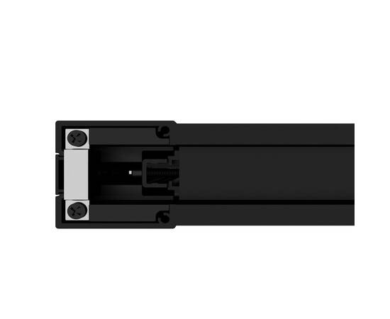 Ușă glisantă, negru, 76x205 cm, aluminiu și sticlă esg, 5 image