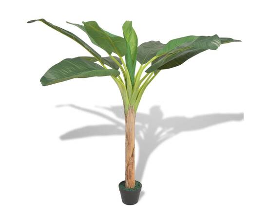 Bananier artificial cu ghiveci, 150 cm, verde