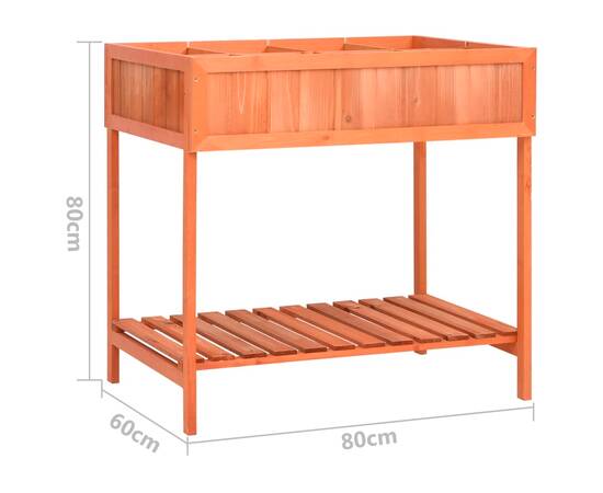 Jardinieră plante aromatice, 80x60x80 cm, lemn masiv de brad, 7 image